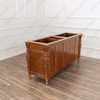 72" Custom Teak 2-Sink Bathroom Vanity