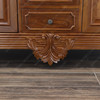 72" Custom Teak 2-Sink Bathroom Vanity