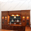 11ft Mahogany Corner Bar w/ Stained Glass