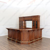 11ft Mahogany Corner Bar w/ Stained Glass