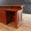 11ft Mahogany Corner Bar w/ Stained Glass