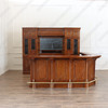 11ft Mahogany Corner Bar w/ Stained Glass