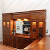 11ft Mahogany Corner Bar w/ Stained Glass