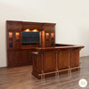 11ft Mahogany Corner Bar w/ Stained Glass