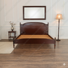 Light Walnut NC French Josephine Bed With Wooden Panel