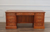 72" Custom mahogany double pedestal credenza desk