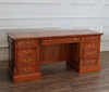 72" Custom mahogany double pedestal credenza desk