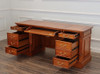 72" Custom mahogany double pedestal credenza desk
