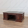 7ft Solid Mahogany President's Oval Office Resolute Desk Walnut PU Finish