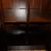 Dark Mahogany Walk-in Canopy Pub Bar w/ Stained Glass Ceiling