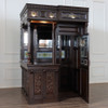 Dark Mahogany Walk-in Canopy Pub Bar w/ Stained Glass Ceiling