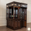 Dark Mahogany Walk-in Canopy Pub Bar w/ Stained Glass Ceiling