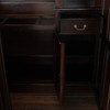 Dark Mahogany Walk-in Canopy Pub Bar w/ Stained Glass Ceiling