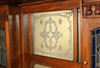 Custom Distressed Canopy Pub Bar w/ Stained Glass