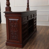 7.5ft Solid Mahogany Canopy Pub Bar w/ Stained Glass