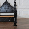Mahogany Black Gothic Empire Bed
