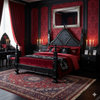 Custom Black Gothic King Empire Bed