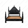 Custom Black Gothic King Empire Bed