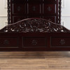 Dark Mahogany Four-Post Canopy King Bed