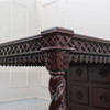 Dark Mahogany Four-Post Canopy King Bed