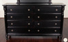 Black w/ Red Undertones 8 Drawer Dresser Base