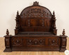 Large Gothic Ornate Hand Carved Bed (several finish options)
