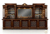 The Regal Lion 30ft Neoclassical Mahogany Bar – Hand-Carved with Tufted Leather & Sculpted Columns