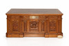 7.5ft Natural Mahogany Resolute Desk w/ Leather Top (90" X 54"))