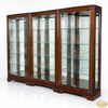 9ft Mahogany/Glass Sectional Display Cabinet