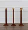 Mahogany Carved Masonic Columns Set (3)