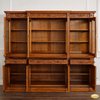 6ft Light Mahogany Lighted Resolute Bookcase w/ Pull Out Keyboard Drawer