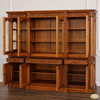 6ft Light Mahogany Lighted Resolute Bookcase w/ Pull Out Keyboard Drawer