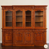 6ft Light Mahogany Lighted Resolute Bookcase w/ Pull Out Keyboard Drawer