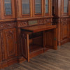 6ft Natural Mahogany Presidential Resolute Bookcase w/ Pull Out Keyboard Drawer