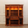 6ft Natural Mahogany Presidential Resolute Bookcase w/ Pull Out Keyboard Drawer