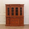 6ft Natural Mahogany Presidential Resolute Bookcase w/ Pull Out Keyboard Drawer