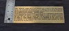 Solid Brass Presidential Resolute Plaque Inscription (7 15/16” W x 2 ¾” H)