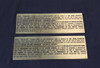 Solid Brass Presidential Resolute Plaque Inscription (7 15/16” W x 2 ¾” H)