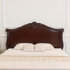 Honey Walnut Carved Sleigh Bed