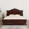 Honey Walnut Carved Sleigh Bed