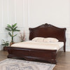 Honey Walnut Carved Sleigh Bed