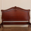 Honey Walnut Carved Sleigh Bed