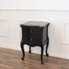 Black 2-Drawer Nightstand Bedside Table