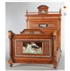 Italian Revival Renaissance Bed With Marquetry Design