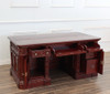 5ft 6” Custom Mahogany Presidential Resolute Office Desk w/ Lion Carving