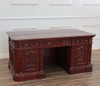 5ft 6” Custom Mahogany Presidential Resolute Office Desk w/ Lion Carving