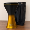 9" Layla Premium Cast Aluminum Lux Black/Gold Sombaty Darbuka