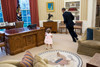 Close Replication of The Oval Office Resolute Desk w/ Custom Family Crest (72" x 48")