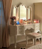 French Vanity Dressing Table with Mirror & Stool