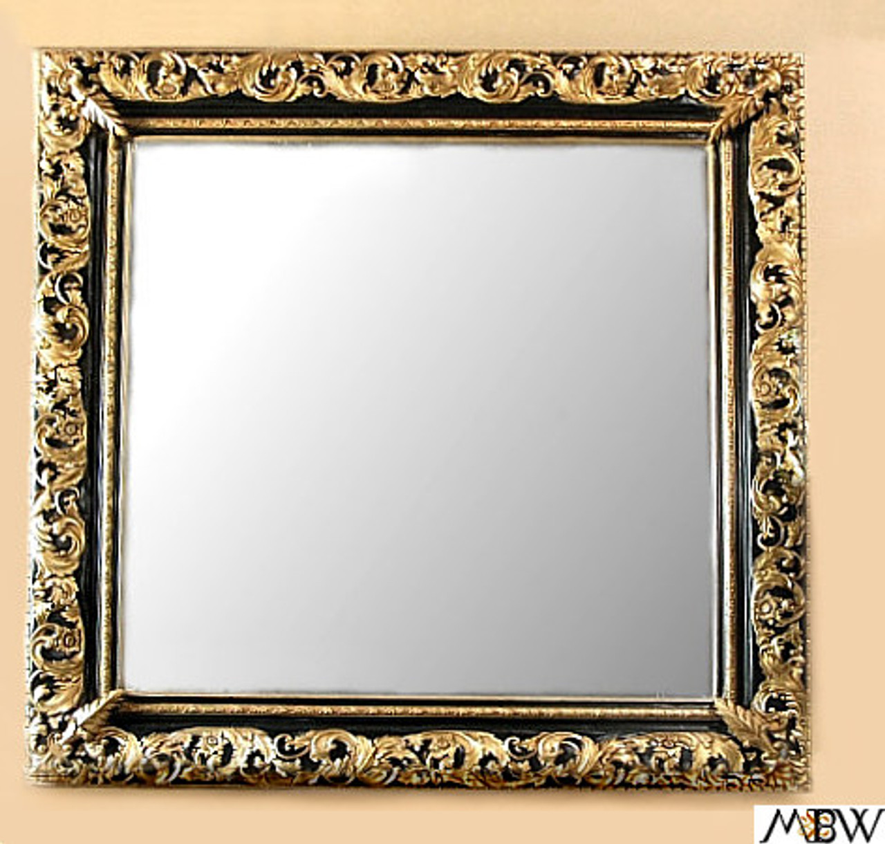 black ornate mirror